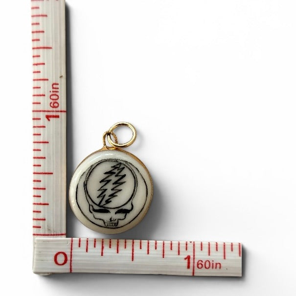 Steal Your Face, Guitar, Old English Initial Charm Necklace