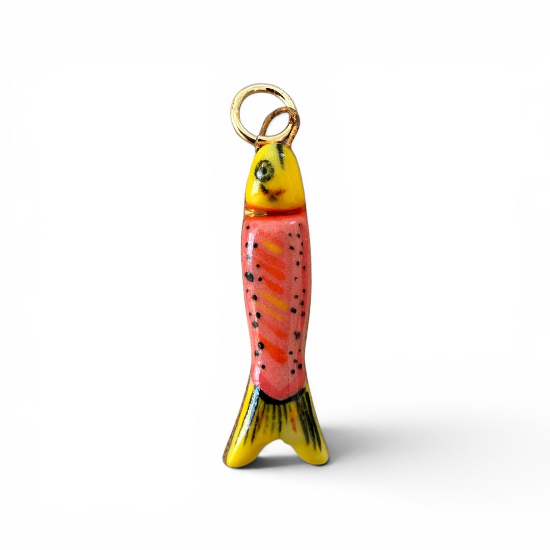 Pink Rainbow Fish Charm