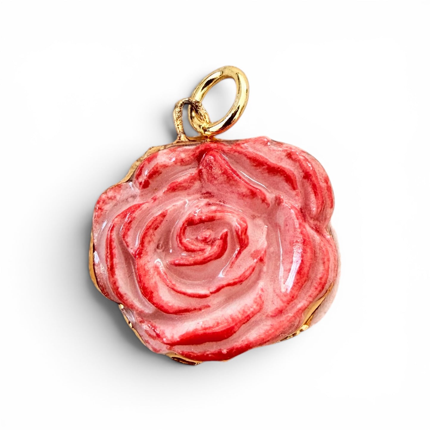 Red / Pink Rose Charm