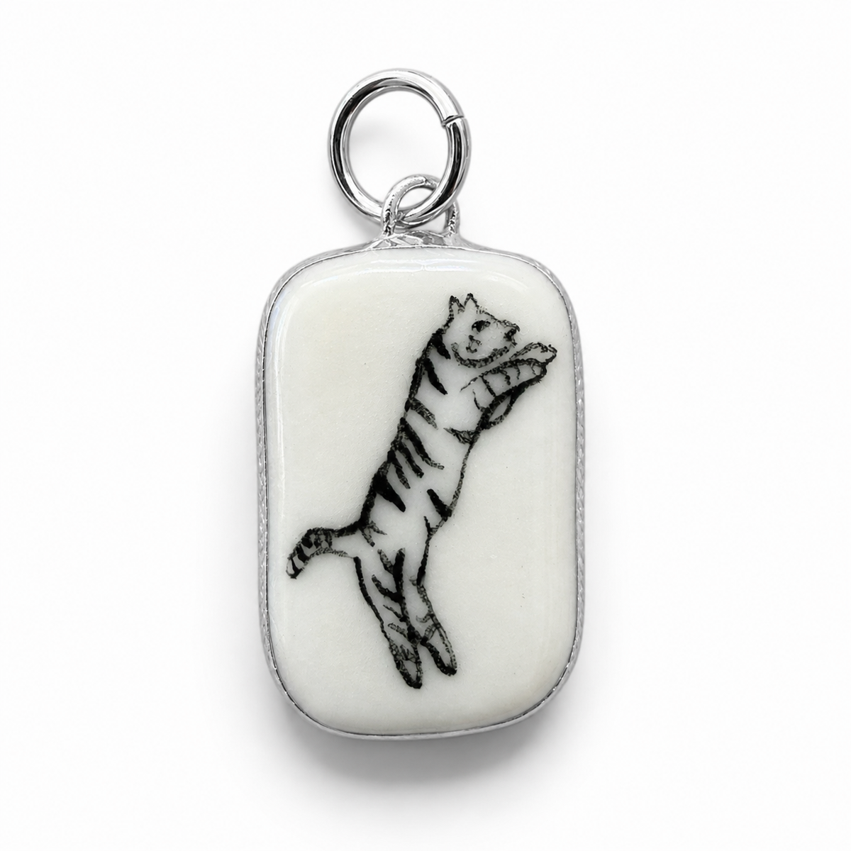 Black & White Tiger Charm